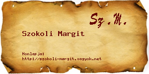 Szokoli Margit névjegykártya